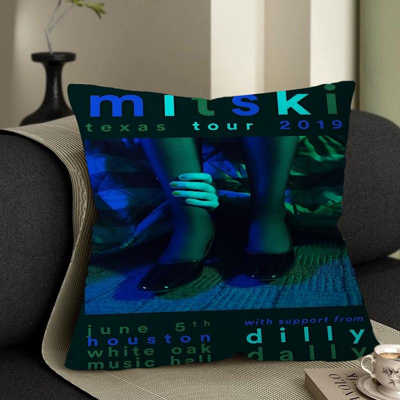 Mitski Decorative Room Aesthetics Pillow Case Home Decor Bedroom Sofa Bed Couch Pillow Cover 45x45