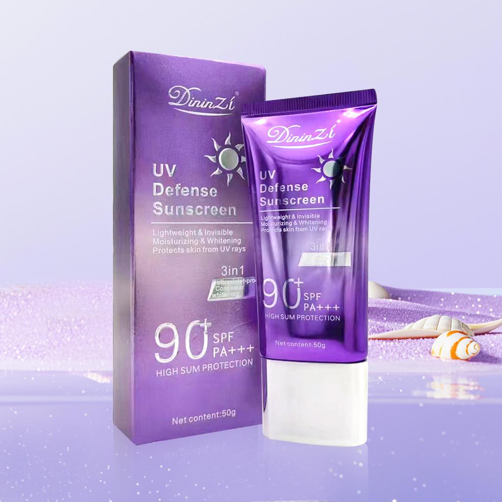 Protetor Solar FPS90+++ Clareador Bloqueador Solar Creme para Rosto e Corpo Protetor Solar Infantil para Pele Oleosa À Prova D'água e Resistente ao Suor Proteção Defesa UV 50g