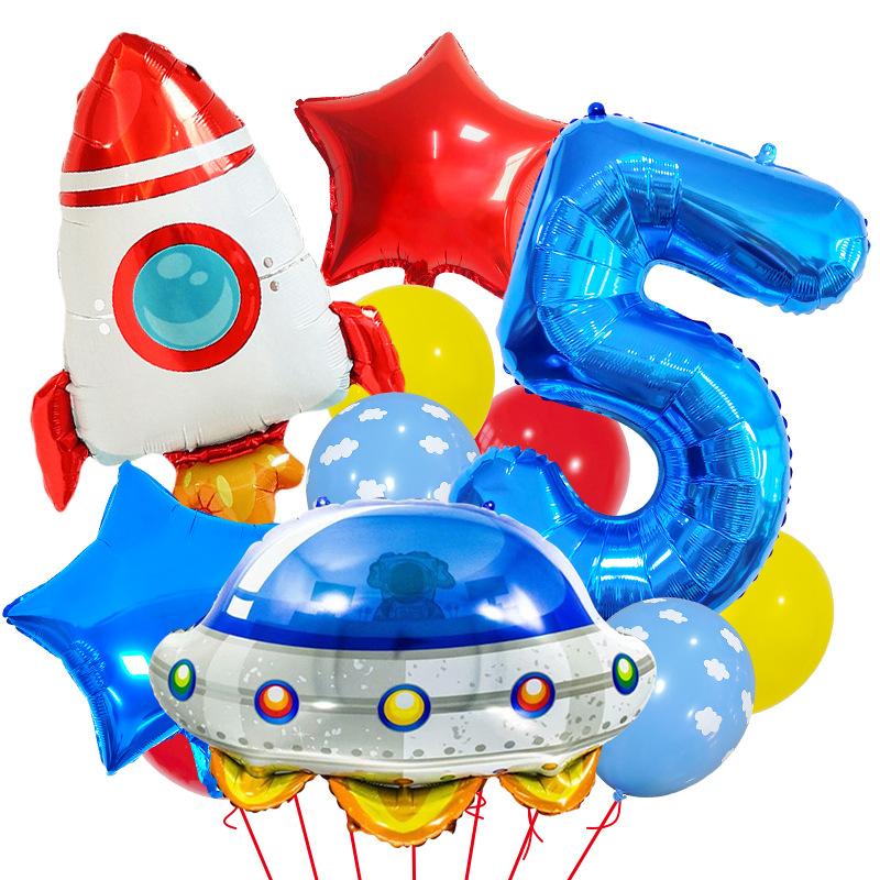 Astronaut Astronaut Themed Birthday Party Decoration Rocket Balloon Aluminum Membrane Balloon Yearly Arrangement