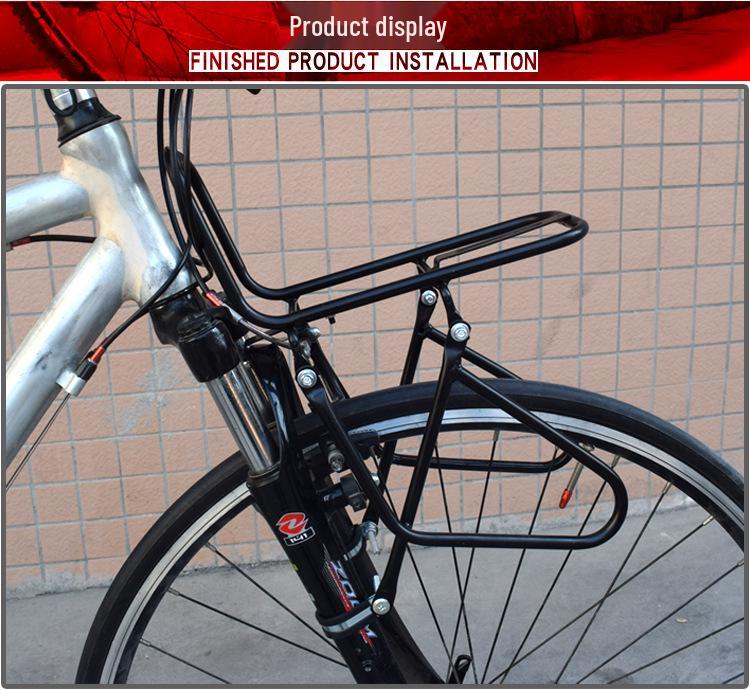 Disc Brake Front Rack for Mountain Bikes - Steel Long-Distance Bicycle Basket Accessory