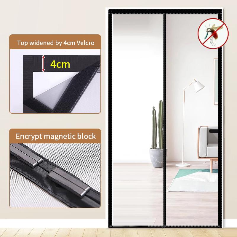 Magnetischer Türvorhang Maßanfertigung Moskitonetz Vorhang Fliegen Insekten Automatisches Schließen Unsichtbares Netz für Küche Innen Wohnzimmer