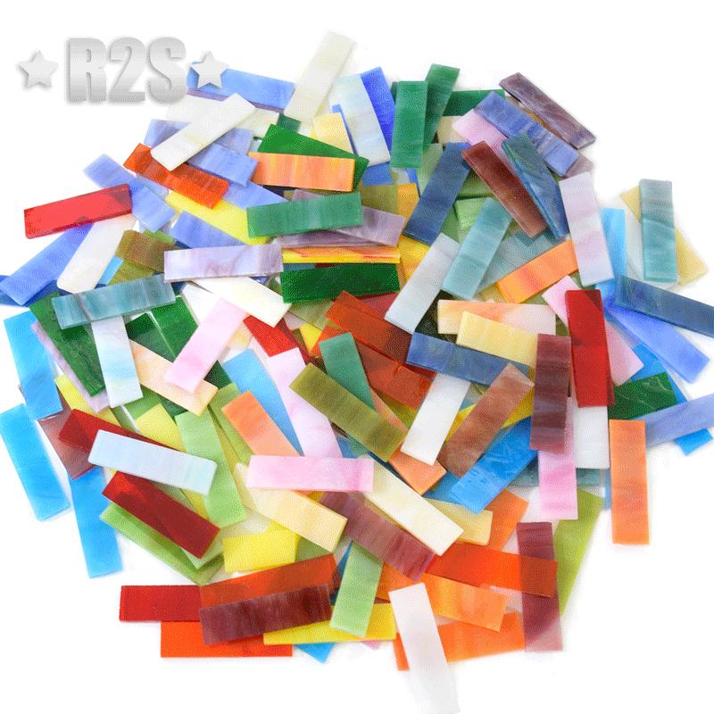 

100g Clear Glass Mosaic Tiles Multi Color Mosaic Piece DIY Mosaic Making Stones for Craft Hobby Arts Home Wall Decoration arte 100g