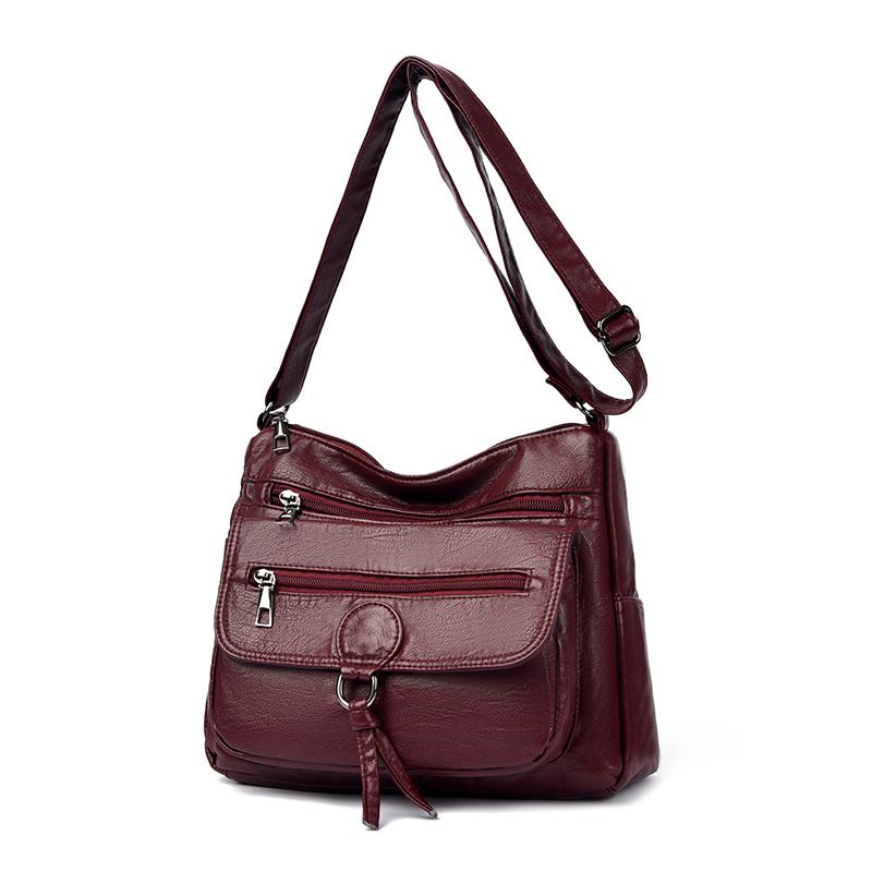 Large Capacity Retro Multi-layer Small Square Bag Women's Shoulder Crossbody Bag
