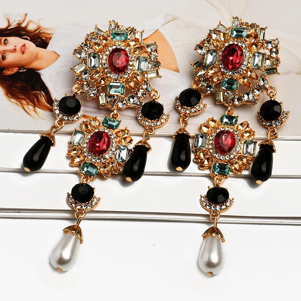 Vintage-Style Women'S Pendant Earrings, Decorated With Imitation Pearls, Suitable For Everyday Wear.