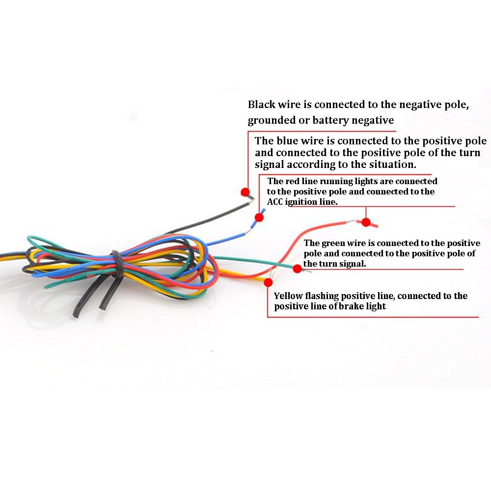 20cm LED Motorcycle Taillight Light Guide Flowing Turn Signal Strobe Light Bar