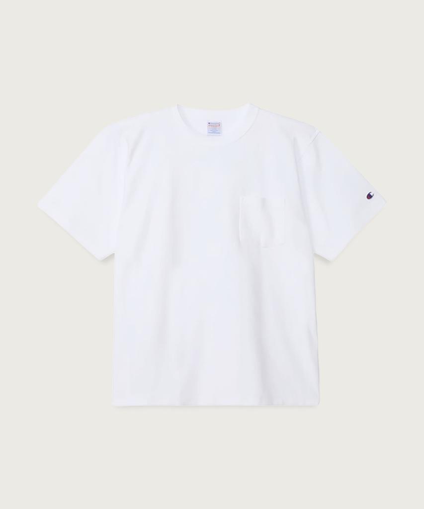 CHAMPION Reverse Weave Loose Fit Pocket Short Sleeve T-Shirt White