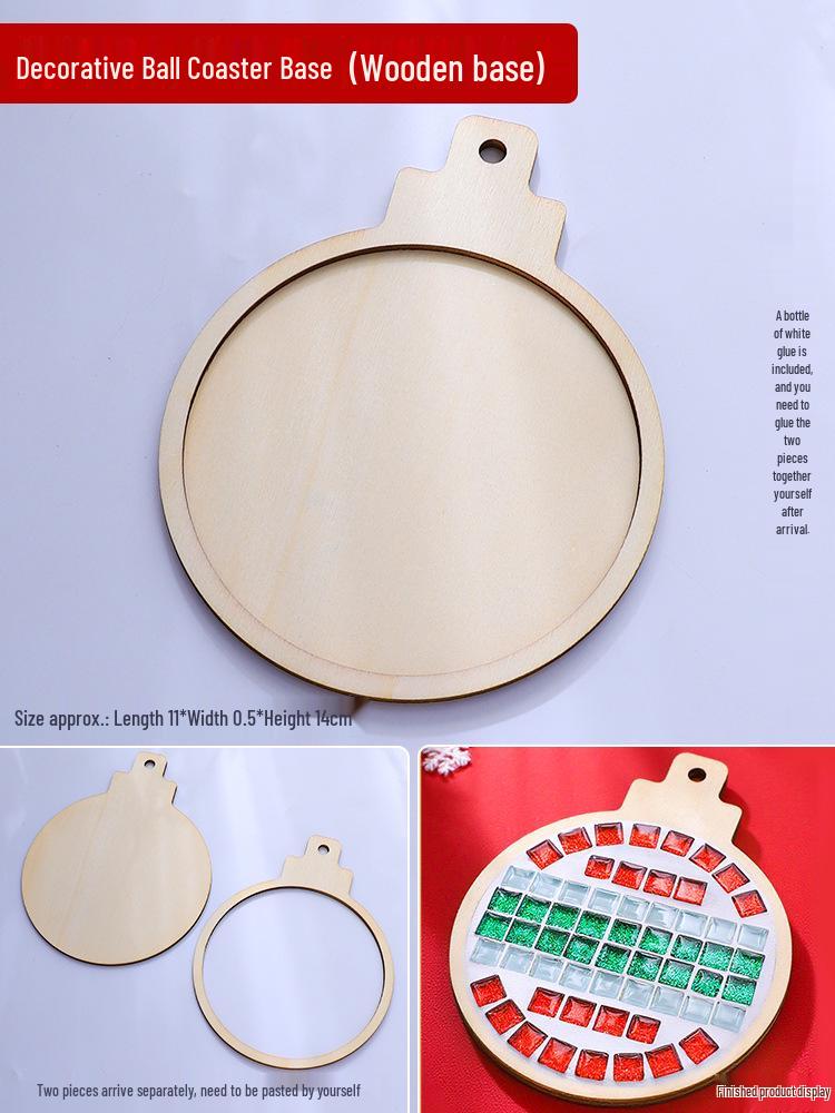 Bamboo Coaster & Placemat DIY Kit for Kids - Square & Round Mosaic Base