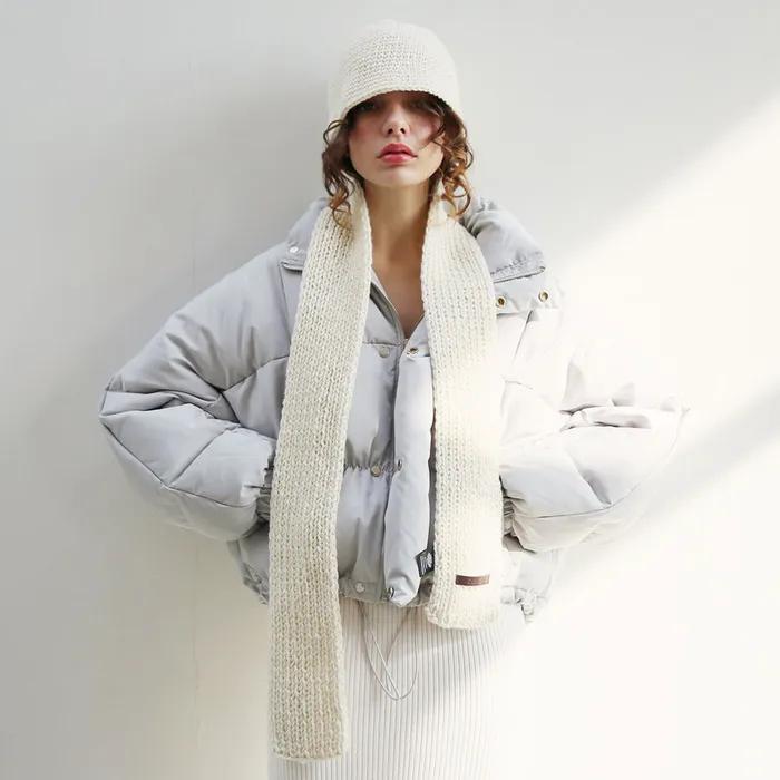 [handmade]momo knit muffler_ivory