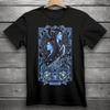 Gemini Zodiac Sign Goth Skull Unisex Black T-Shirt S-3XL