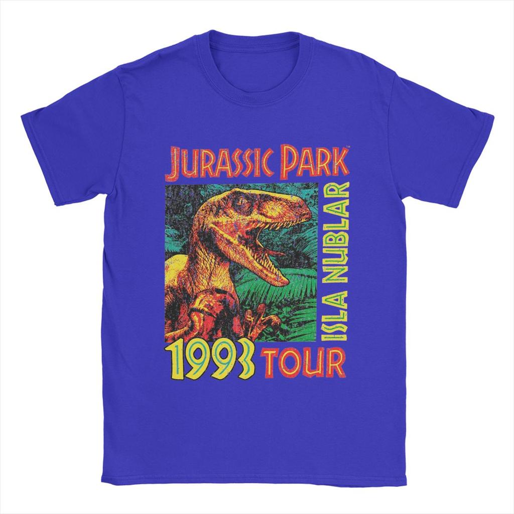 Herren T-Shirts Jurassic Park 1993 Tour Neuheit Reines Baumwoll T-Shirt Kurzarm T-Shirts O-Ausschnitt Oberteile Grafik