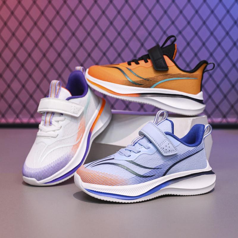 Children's Sports Shoes Jogging Shoes Cushioning Soft Sole New Red Rabbit Series Girls and Boys Mesh Running Shoes Middle and Old Children