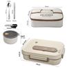 Extra Large 316 Stainless Steel Office Lunch Box with Six Compartments for Adults - Large Capacity Meal Tray
