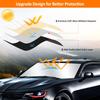 Windschutzscheiben-Sonnenschutz für Chevrolet Camaro 2016 2017 2018 2019 2020 2021 2022 Faltbarer Front Sonnenschutz Blocker UV 6. Gen Camaro Fensterblende Innenraum