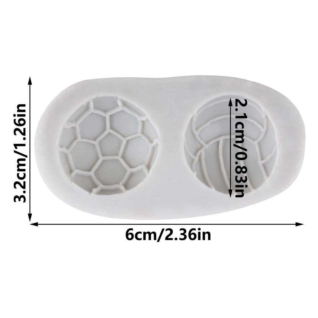 Football Basketball Silicone Mold Baseball Rugby Volleyball Fondant Molds Cake Decorating Tools Cupcake Topper Candy Clay Chocolate Gumpaste Mold
