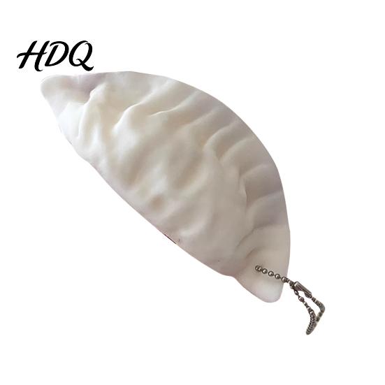 Dumpling Fidget Toy 1/2/3/4Pcs Stress Relief with Bead Chain Simulated TPR Ball Squeeze Sensory Bag Backpack Hanging Decoration Flexible