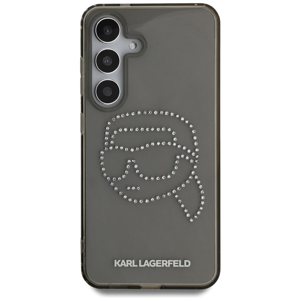 Karl Lagerfeld Rhinestones Karl Head Logo Case For Samsung Galaxy S25 Black