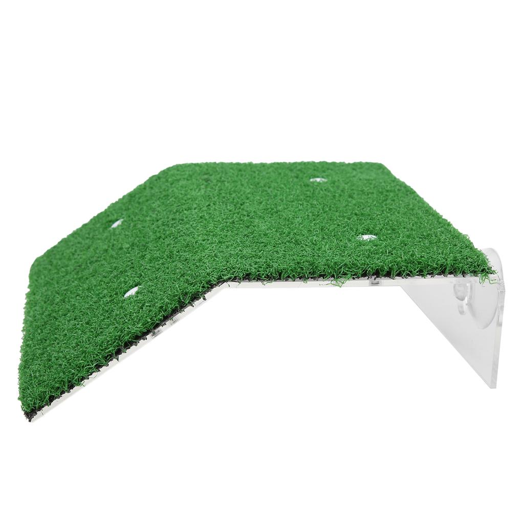 Reptile Basking Platform Plastic Simulation Lawn for Sunbathing Climbing LandscapingL