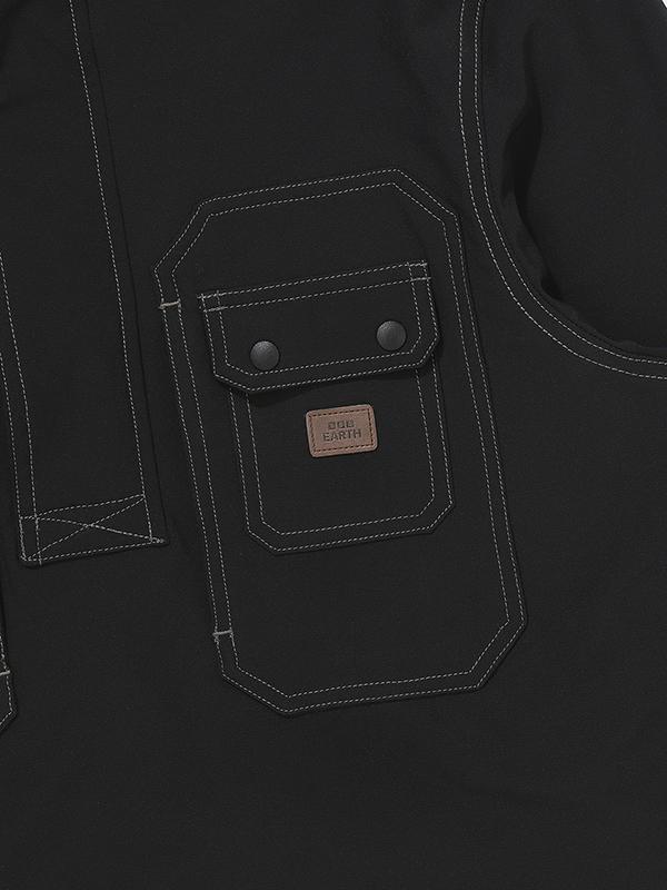 Bbc Earth M Contrast Stitch Out-Pocket Anorak_Black