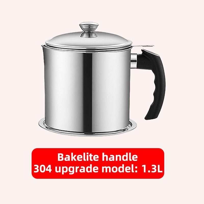 Nerezový hrnec na cezení oleje Nádoba Džbán Úložná plechovka S filtrem Hrnec na vaření oleje Pro kuchyňské domácí nářadí