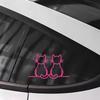 Twin Cat Car Sticker Simple Line Art for Cat Lovers! Decorate Windows/Body, Add Feline Charm. Durable, Weather - Resistant.