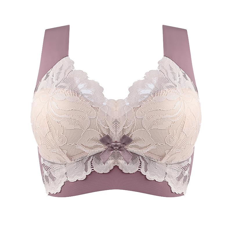 Plus Size Lace Bra for Women Plus Up Bras Seamless Wireless Bralette Comfort Thin Cup Brassiere Sexy Ladies Lingrie