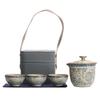 MinGuan Ru Kiln Style Portable Tea Set