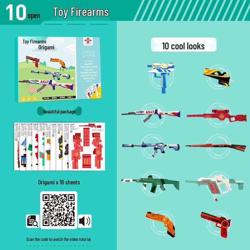3D Colored Origami Paper Airplane Kit for Kids – DIY Educational Toy Set