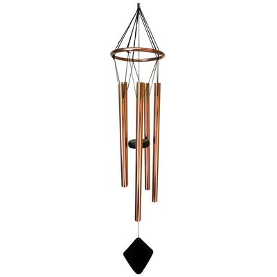 [A2340] - Copper 'Zen Attitude' Wooden Chime - 78x12 Cm