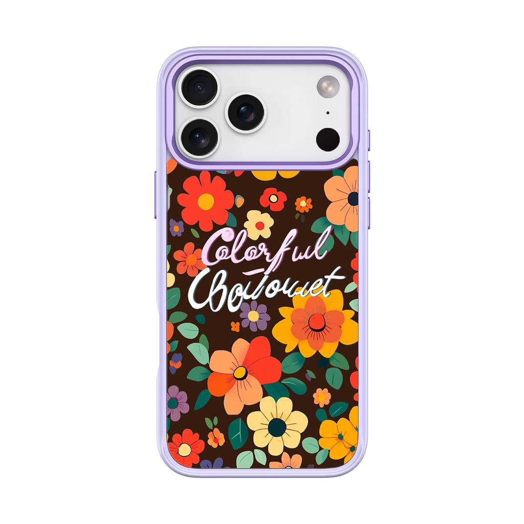 Applicable To Apple 17pro Mobile Phone Case, Advanced Sense 16 Replaceable Back Plate 15promax Magnetic Mobile Phone Case, Multi-color Flower