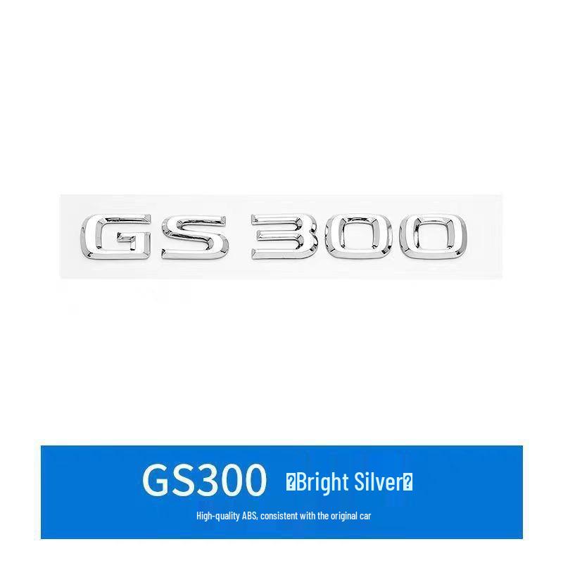 Compatible with Lexus GS350, GS250, GS300, GS400, GS430 Rear Emblem: Letter & Displacement Emblems