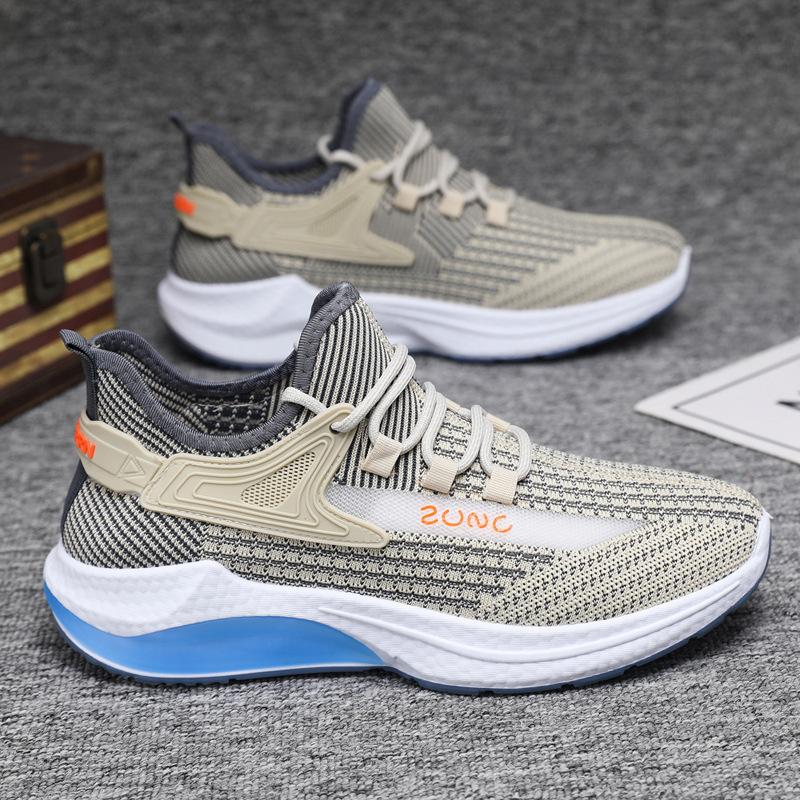 

Men Mesh Casual Sports Shoes Spring New Fashion Breathable Mesh 2025 Soft Bottom Casual Breathable Non Slip Sports Shoes 42 білий