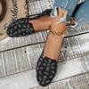 Women's shoes with niche-designed patterns, featuring comfortable flat soles, suitable for various outfits.
