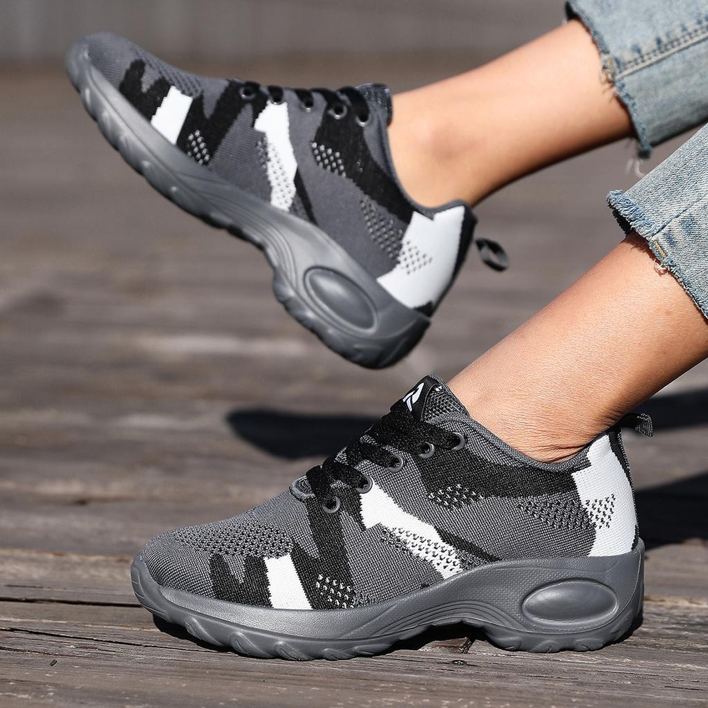 Women'S Suitable For Outdoor Activities And Camping Camouflage Breathable Mesh Sports Shoes, Lightweight Walking Shoes,