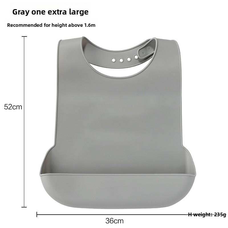 

Взрослый силиконовый слюнявчик для пожилых людей, карман для риса, водонепроницаемый, трехмерный карман для риса, большой детский силиконовый нагрудник для еды, карман для слюны Extra Large