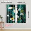 2pcs 2D flat printing Curtains Flowers Fabric Without Electricity Birthday Party for gold wall decor