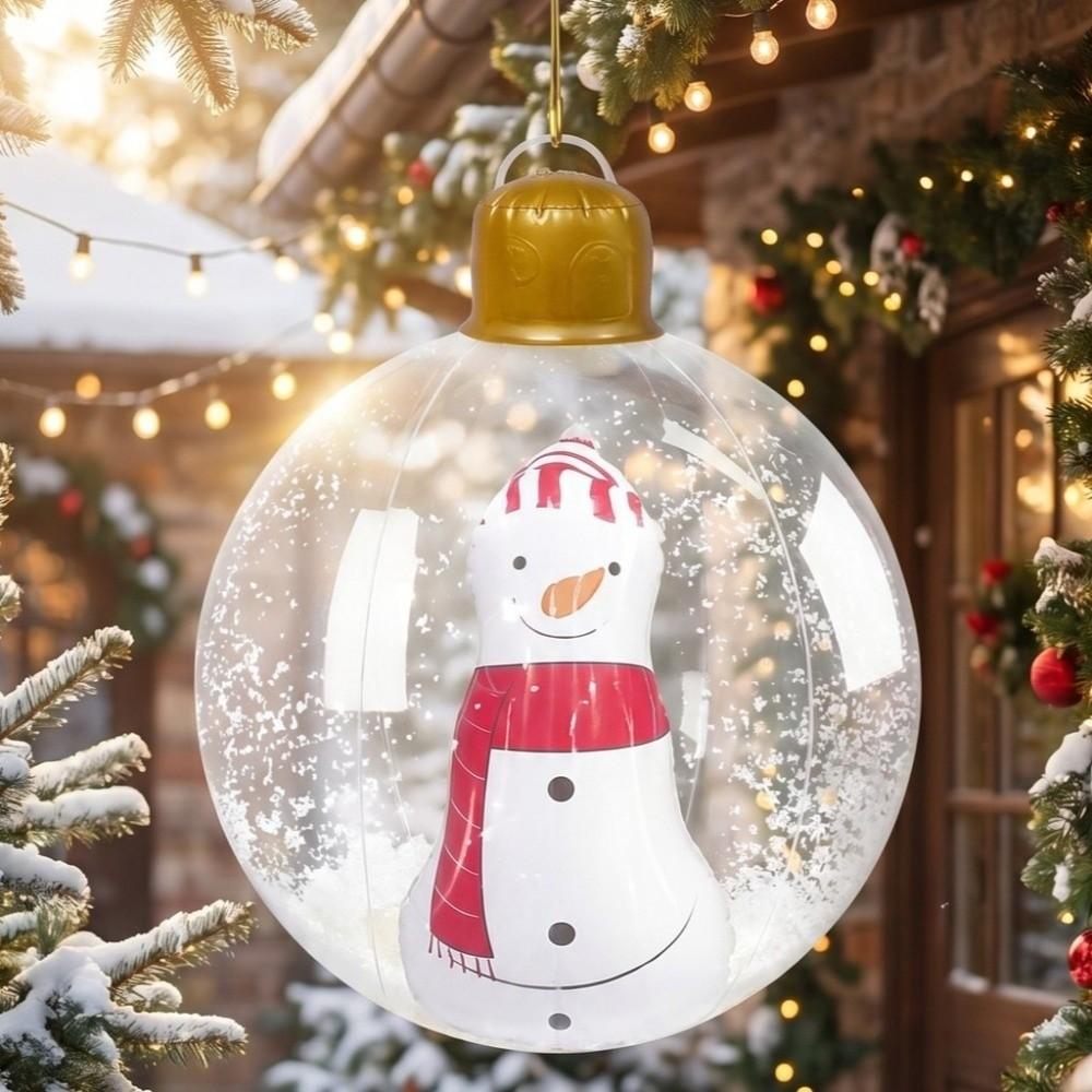 Transparent Giant Inflatable Christmas Ball Thick PVC Big Xmas Hanging Ball  Christmas Tree