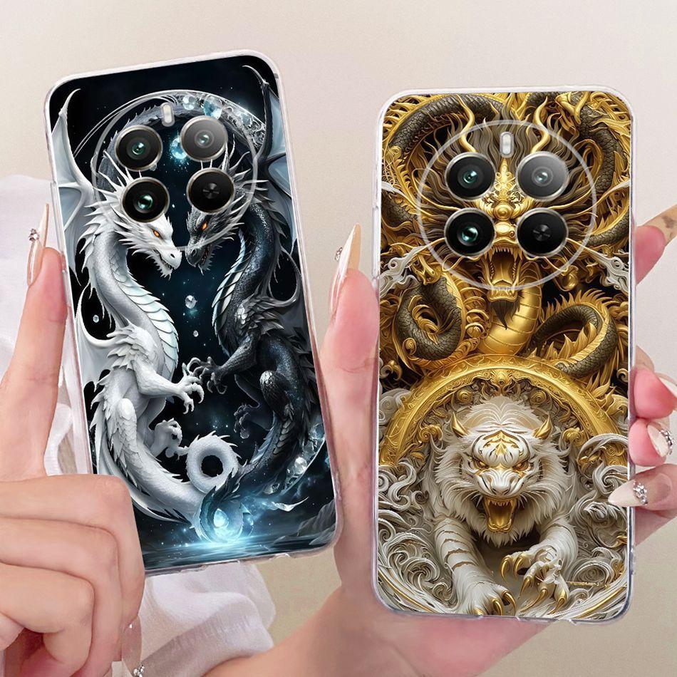For Realme 12 Pro+ 12Pro 5G Cool Dragon Tiger Pattern Phone Case For Realme 12 Pro Plus 5G Soft Silicone TPU Cases