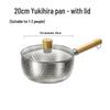 Stainless Steel Yukihira Saucepan with Wooden Handle and Lid