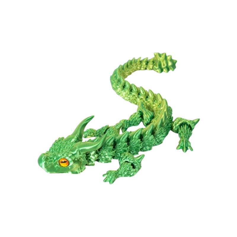 3D Printed Triceratops Sculpture: Multi-Jointed, Realistic, with Optional Wings - Movable Animal Ornament for Desktop or Landscaping