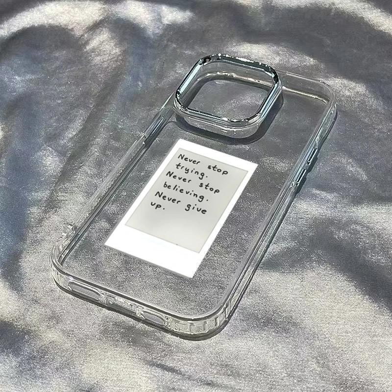 

Модный прозрачный чехол для телефона с английской надписью Never Give Up для iPhone 17 AIR 16 15 14 13 12 11 PRO XSMAX XR 7 8 PLUS Y2K Прозрачная крышка iPhone17 Pro