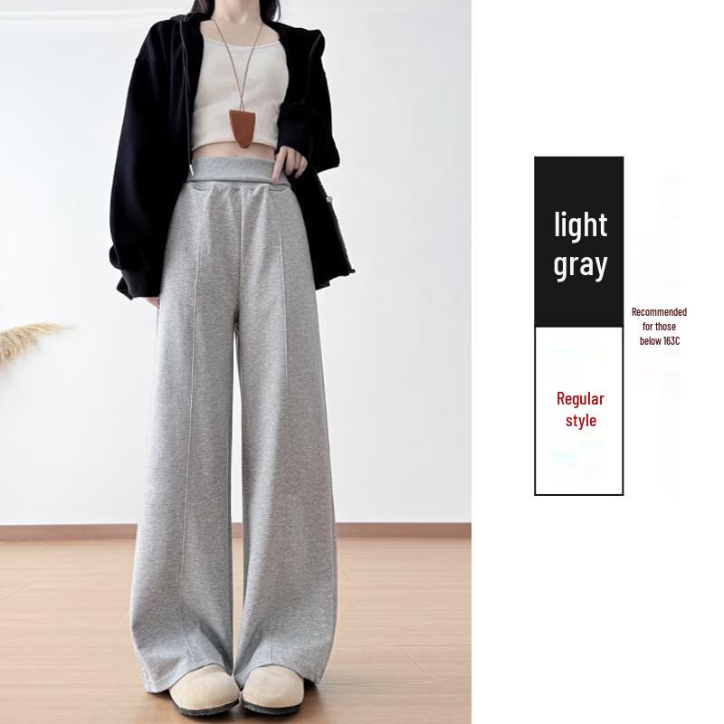 

La Chapelle Women s High-Waisted Wide-Leg Sweatpants L