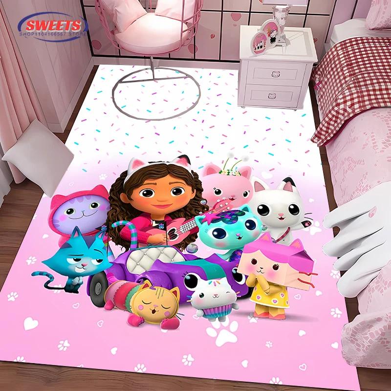 Covor Disney Gabbys Dollhouse, Covor pentru Living Dormitor, Covoraș Decorativ pentru Canapă Bucătărie, Covoraș de Ușă pentru Copii Antiderapant de Podea Durabil, Cadou