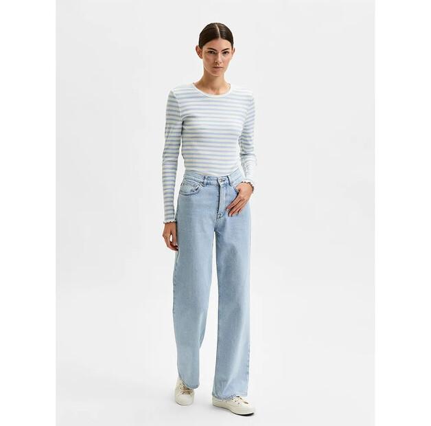 Selected Alice Wide Lon Sky High Waist Jeans