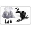 Compact Electric Air Pump Fast Inflate Deflate with Multiple Plug Adapters for Camping Travel Air Bed Use