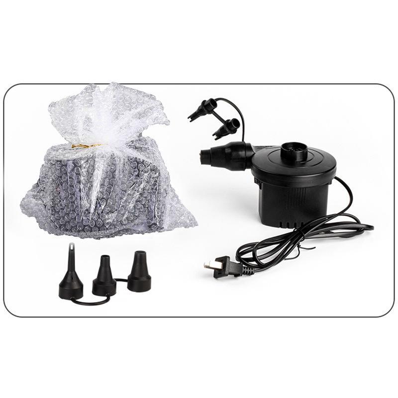 Compact Electric Air Pump Fast Inflate Deflate with Multiple Plug Adapters for Camping Travel Air Bed Use
