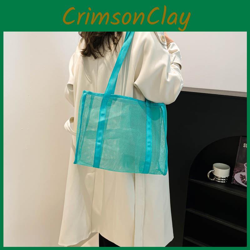 Lightweight And Durable Mesh Tote Bag In Various Colors For Trendy Looks Beach