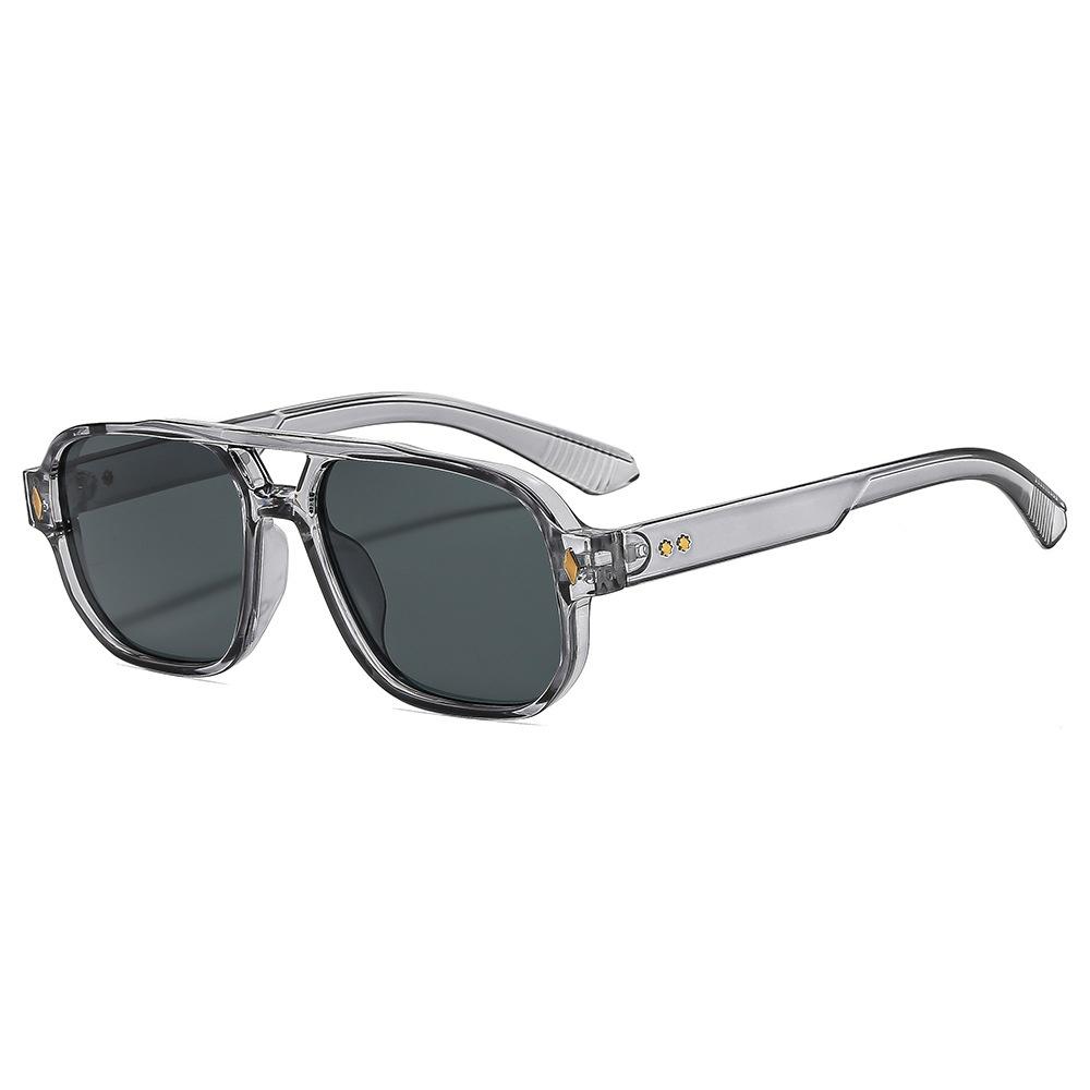 Retro Double Beam Square Women Sunglasses Luxury Brand Leopard Design UV400 Protection Trendy Unisex