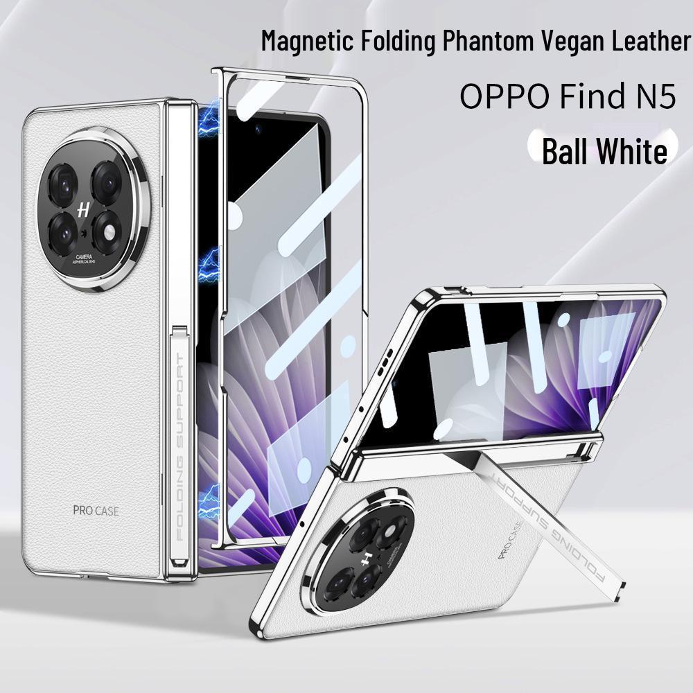 

Кожаный чехол для телефона OPPOfindn5 с магнитным шарниром, боковым карманом, полной оберткой и подставкой OPPO Find N5