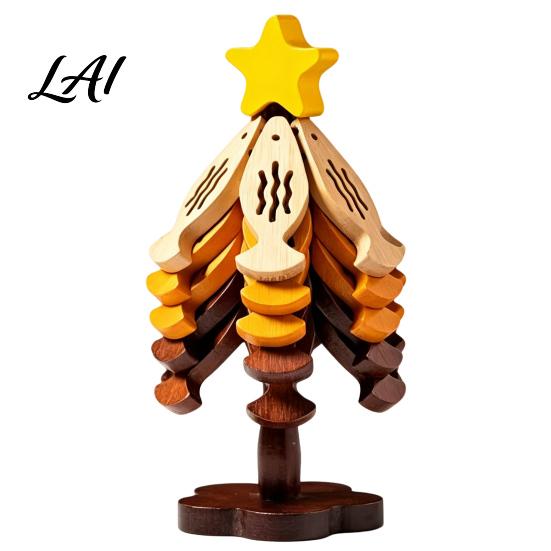 Kitchen Accessories Gift Bamboo Trivets with Storage Rack Heat Resistant Hot Table Protector Pads Decorative Wooden Coaster for Dining Countertop