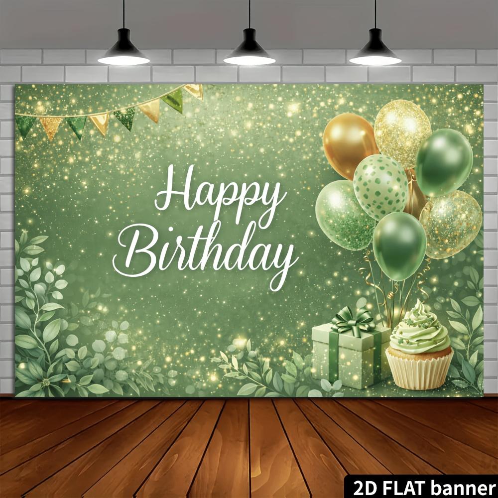 1Pcs Forest Green Glitter Birthday Decoration Background Backdrop For Photo Studio Photo Booth Party